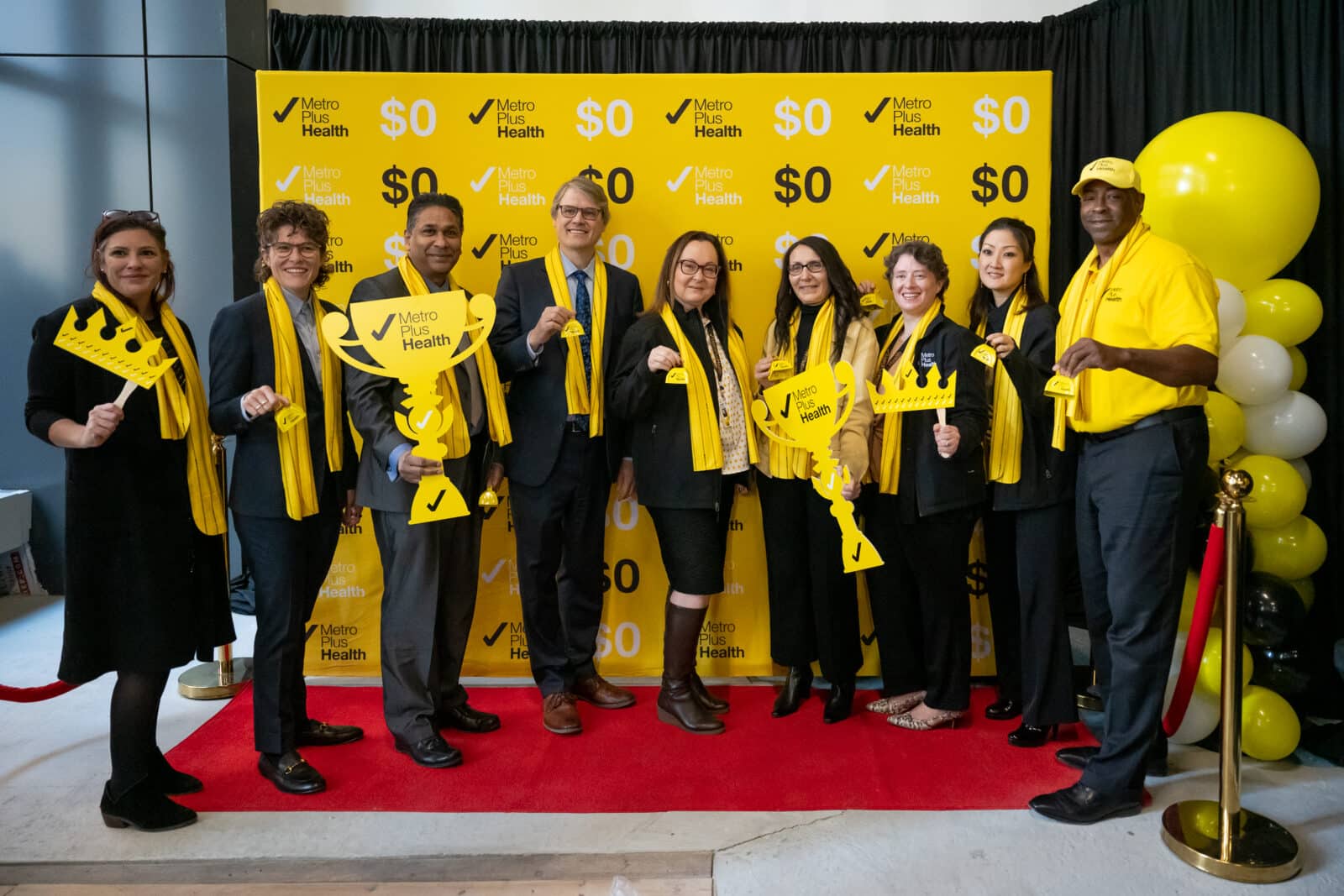 MetroPlusHealth executive team at the Gold Plan open enrollment celebration in Lower Manhattan.