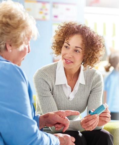 MetroPlusHealth member receiving discounted prescriptions at a pharmacy through the Gold Plan.